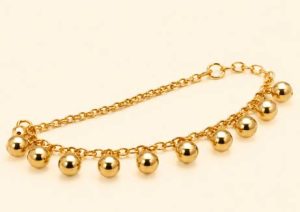 Silver anklet for women.